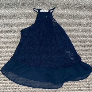 Abercrombie & Fitch Lacy Navy Blue Top